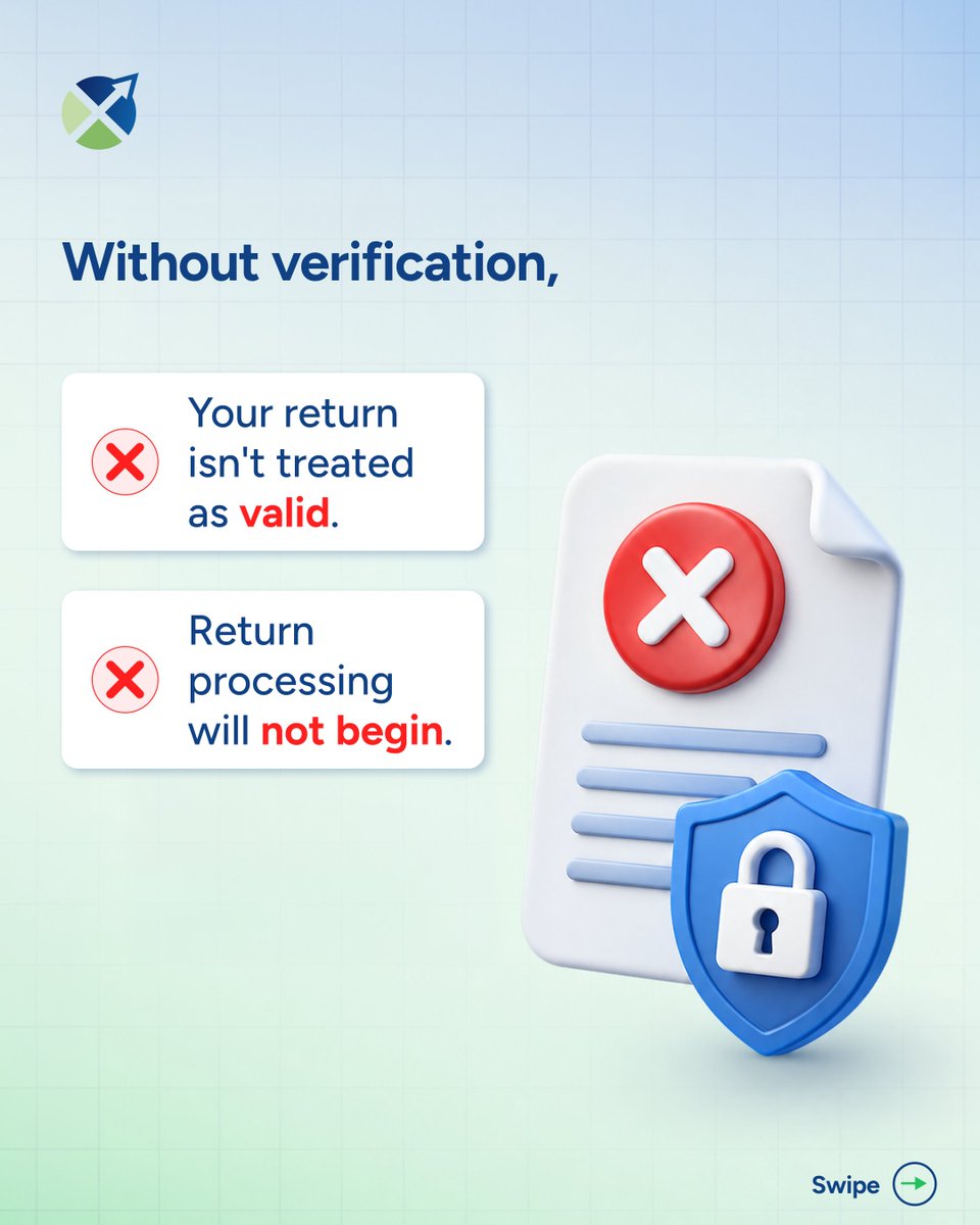 ProsperrOne's tweet photo. Filed your ITR? Now make sure you verify it.

Swipe to understand why verification matters and how to complete it. Need expert guidance? Explore Prosperr: https://t.co/RPfoL6ot5n

#ITR2026 #ITRFiling #IncomeTax #ITR https://t.co/B1a8cWmWf5