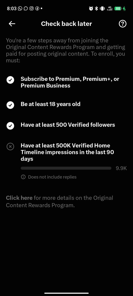 ChukwumaTv89266's tweet photo. So being a reply guy now is completely useless 😭💔.

X keeps changing their monetization rules all the time.

X now is gradually turning into Tiktok 😭💔.

@elonmusk 
@nikitabier https://t.co/nnTi8C2U9K