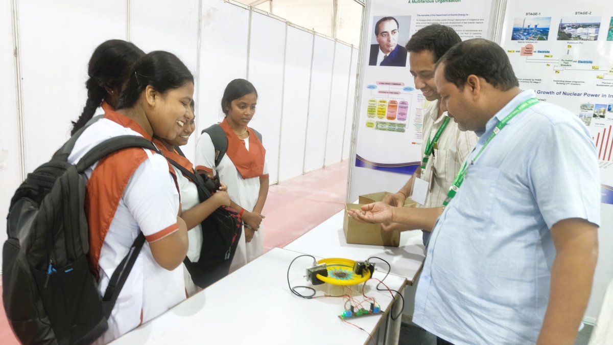 DAEIndia's tweet photo. ⚛️Up Close with the Frontiers of Nuclear Science &amp; Technology🔬

#VECC, an R&amp;D Unit of DAE, elucidates capabilities in indigenous nuclear science and technologies at the 12th Indian Science, Technology &amp; Atomic Energy Exhibition 2026, being held in Kolkata during 5–8 August. 1/2 https://t.co/Zzf09cwI2G