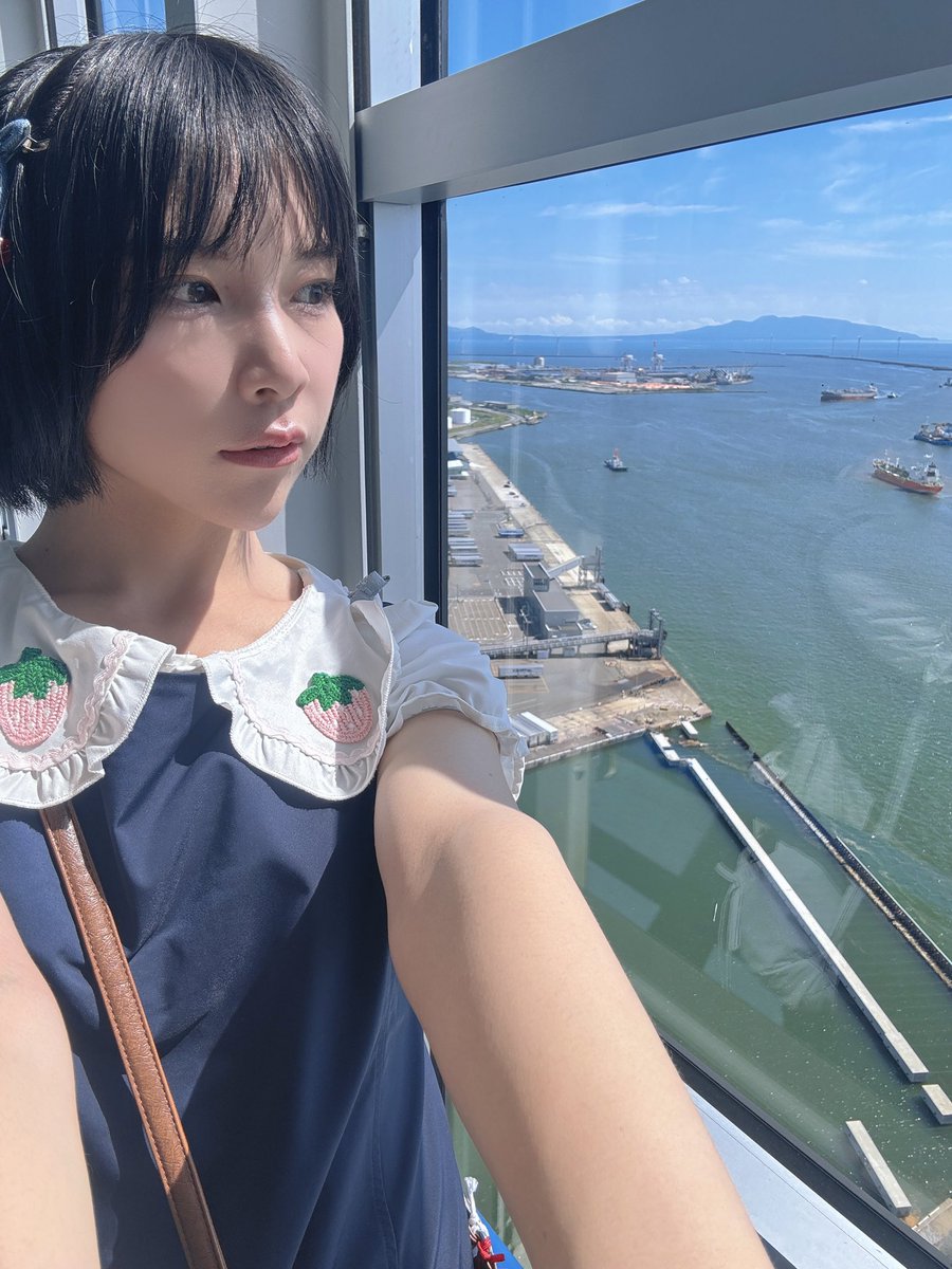uraniwa_ho's tweet photo. ポートタワーセリオンから秋田の港をみわたした🚢💨船かっくぃー！
そばをつくる自販機あった。

#水クレじゃーにー #誰かの庭でツアー https://t.co/1PHcDnC3i9