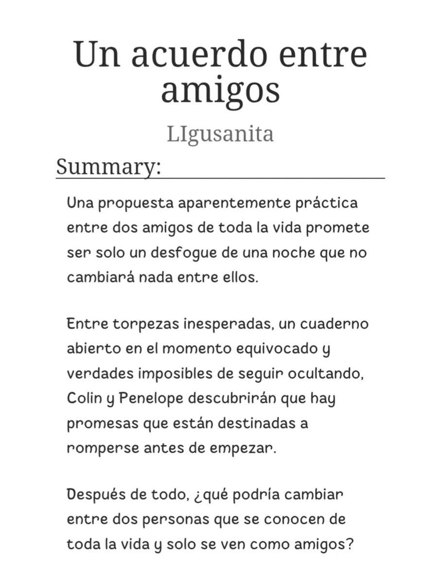 Lu_antmon's tweet photo. 🪶 Un acuerdo entre amigos

Nada iba a cambiar... hasta que un cuaderno abierto y un choque de narices giró todo su mundo.

📖 Modern AU | Friends to lovers | Fluff &amp; Smut
✍️ One-shot ya disponible en AO3

https://t.co/pEazgbXnp7

#Polin #Bridgerton #PolinFanfic #FriendsToLovers https://t.co/enfr7nH5jD