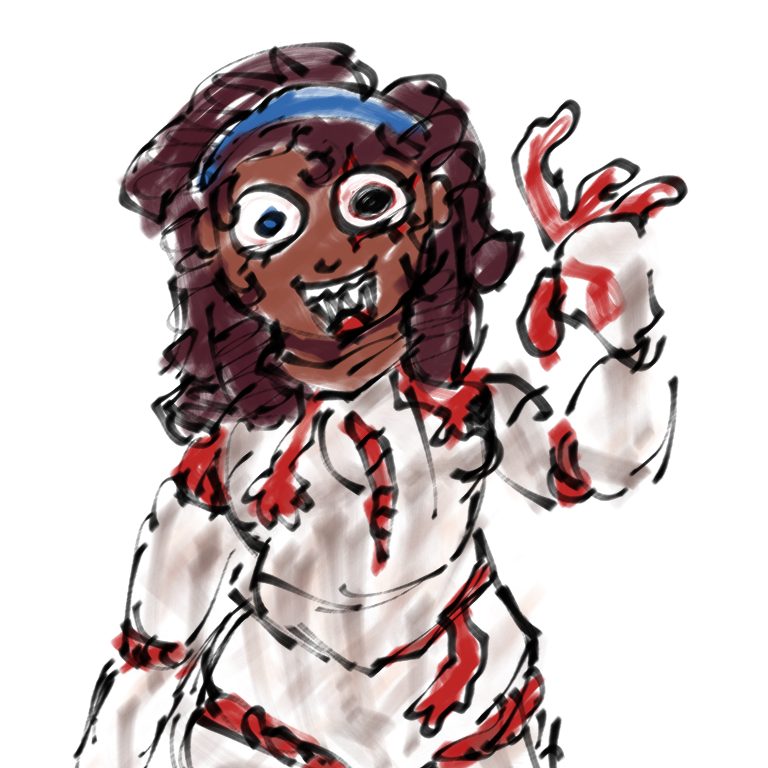 FakePepHerself's tweet photo. finally had an idea for fem nestor/berenice.  eunice (fem eugene) gives her  temporary vessel, a lifesized fabric mannequin, but this only delaying the inevitable https://t.co/CMhJxtpr0Y