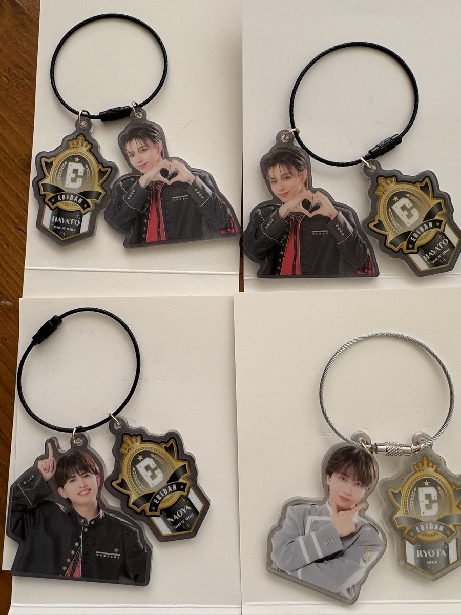 Funny_ponface's tweet photo. EBiDAN THE LIVE 2026 15th Anniversary エビライ グッズ アクリルキーホルダー アクキー 
M!LK ワンエン
譲 HAYATO×2 NAOYA 長野凌大
求 曽野舜太　阿久根温世　ハル

Y東8/9、ワンエン9/13 
エビライ8/15(17時以降)
その他相談手渡しor郵送
お気軽にお声掛けください。 https://t.co/MITOv1VYW8