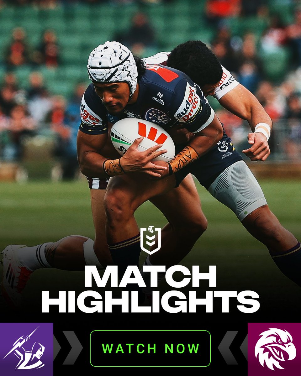 NRL's tweet photo. Watch all the highlights as the Storm take on the Sea Eagles in Round 23 - https://t.co/sGOLuhkRKi https://t.co/q5qzpZEubr