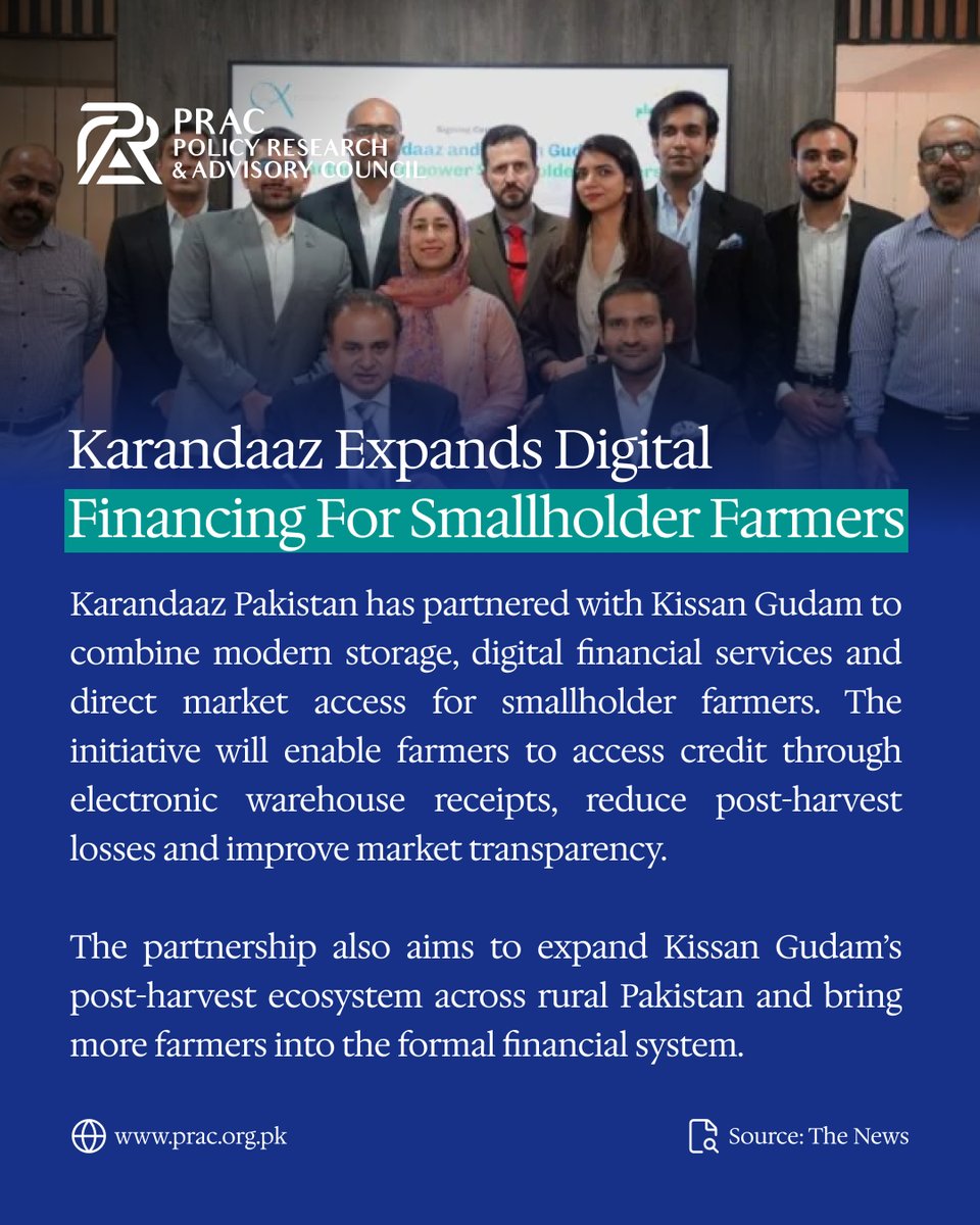 Prac_official's tweet photo. Digital Financing to Strengthen Pakistan’s Small Farmers
#Pakistan #Karandaaz #Agriculture #SmallholderFarmers #DigitalFinance #AgriFinance #FinancialInclusion #RuralDevelopment #Agritech #Farming #FoodSecurity #EconomicDevelopment #PolicyResearch #PRAC #DigitalAgriculture https://t.co/4irU7euKcg