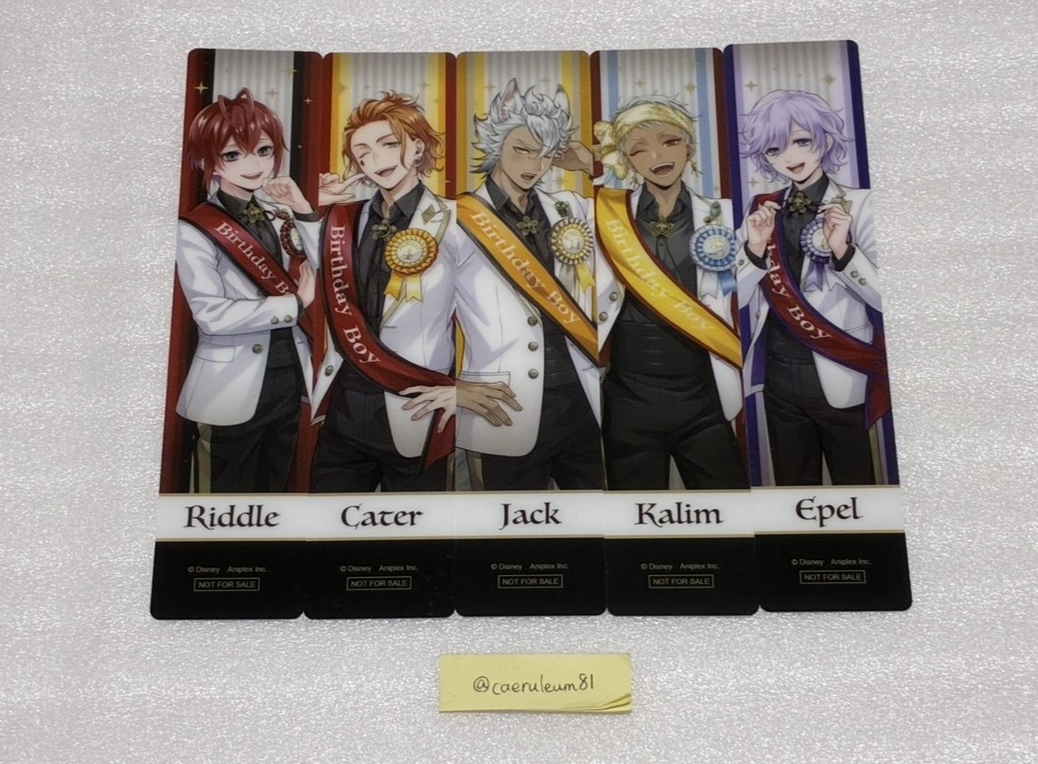 caeruleum81's tweet photo. 【交換】ツイステ　しおり　特典

譲：リドル、デュース、ケイト、ラギー、ジャック、カリム、エペル、リリア、セベク

求：
4枚目　各1枚
・優先は左から右になります。
・1枚に対して、2,3枚提供可
・手元に届き次第の交換になります。

よろしくお願いいたします。 https://t.co/wJ3v8elQj0