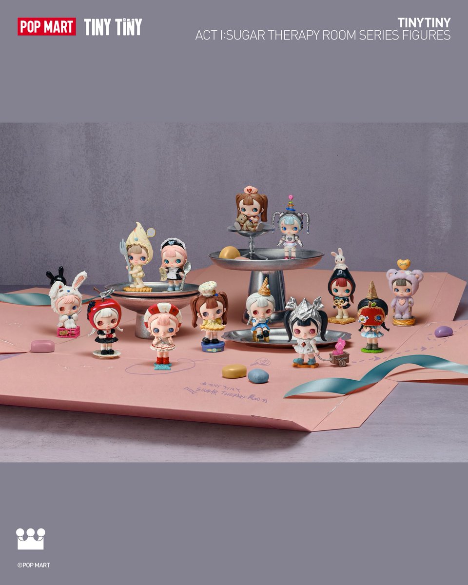 POPMARTGlobal's tweet photo. Every treat here holds a story,
and every bite hides a little secret. 

𝐓𝐈𝐍𝐘𝐓𝐈𝐍𝐘-𝐀𝐂𝐓 𝐈: 𝐒𝐮𝐠𝐚𝐫 𝐓𝐡𝐞𝐫𝐚𝐩𝐲 𝐑𝐨𝐨𝐦 𝐒𝐞𝐫𝐢𝐞𝐬 𝐅𝐢𝐠𝐮𝐫𝐞𝐬
𝐑𝐞𝐥𝐞𝐚𝐬𝐞 𝐝𝐚𝐭𝐞: 𝐀𝐮𝐠.𝟏𝟒𝐭𝐡.𝟐𝟎𝟐𝟔

To determine the local release time, please refer to the local POP MART account or channel in each respective country or region.

#popmart #tinytiny #sugartherapyroom #figures #blindbox