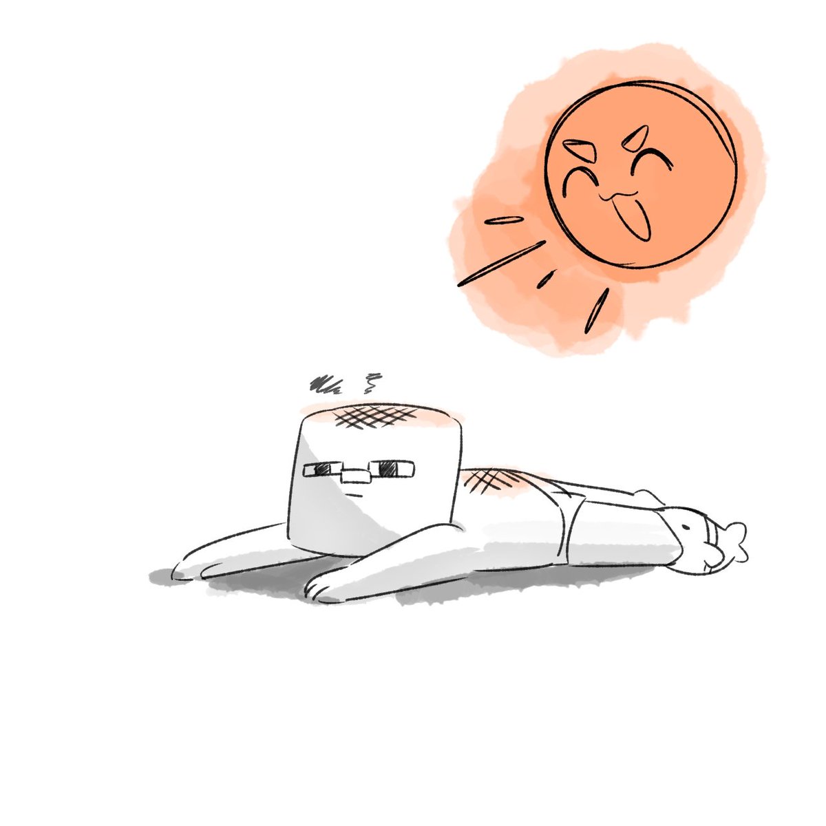 Illust_kanta's tweet photo. 暑すぎてやってらんね https://t.co/3hCfygXVdr