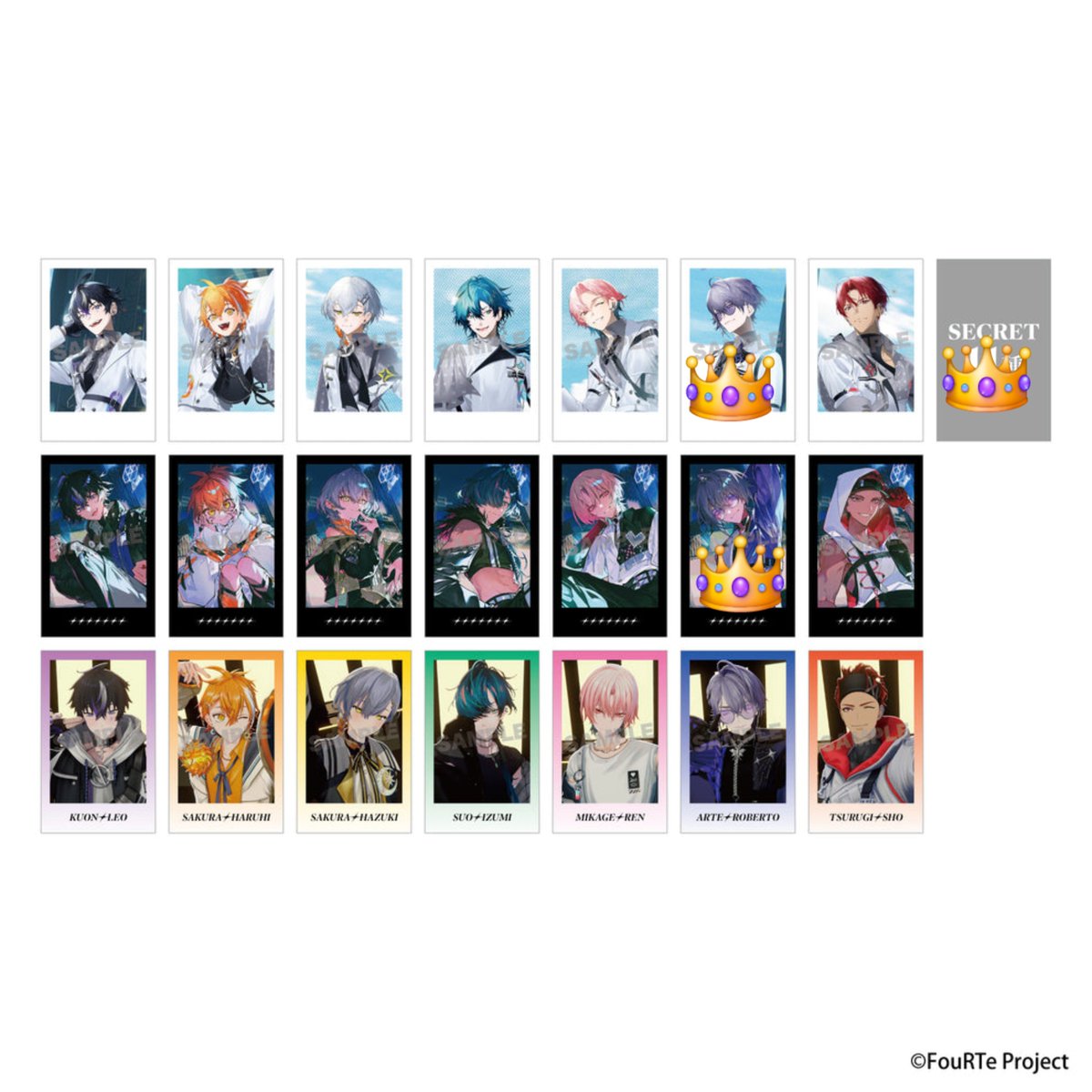 yuzu___628's tweet photo. FouRTe Project 1st LIVE ALL IN ランダムチェキ風カード チェキ  ランダム缶バッジ 交換

譲）画像1
求）画像2、3 👑
(シークレットは💙🩷のもの)

郵便またはLIVE会場にて14日手渡し(時間など要相談)

検索からご気楽にお声がけください。 https://t.co/dWpGNY6MXU