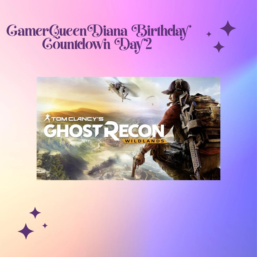 GamerQueenDiana's tweet photo. 🎂🩷 Birthday Countdown – Day 2! ✨

The next little birthday surprise is here! 🎁🥰

Today, one lucky person can win Ghost Recon Wildlands for Steam! 🎮🖤

To join: just follow me, repost this post, and leave a comment! 🥰✨

This surprise ends tonight! 🌙 I’ll send the prize either tonight or, if I’m too tired, tomorrow. 😊

Good luck everyone! 🍀🩷 I’m so happy to celebrate the countdown to August 24th with you! 🎂✨