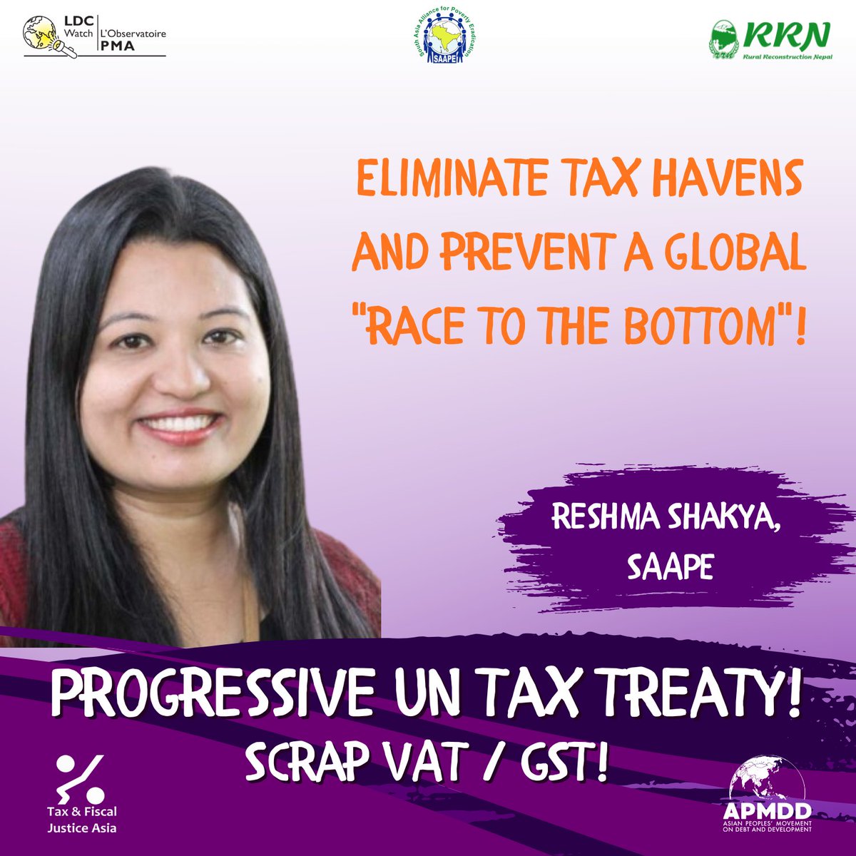 saape_network's tweet photo. Working women should not be paying the price for a system that lets billionaires and multinational corporations avoid their fair share. Tax the rich, not the people who keep our economies running.
#RewriteTheRules #UNTaxConvention
#AsianWomensDay #TaxJustice #EconomicJustice https://t.co/MU804bNfL8