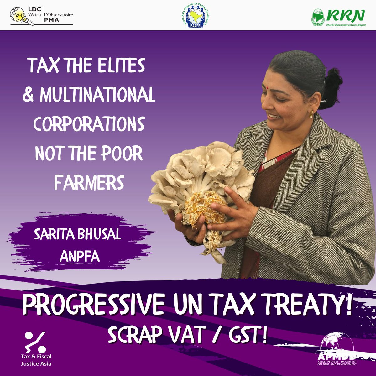 saape_network's tweet photo. Working women should not be paying the price for a system that lets billionaires and multinational corporations avoid their fair share. Tax the rich, not the people who keep our economies running.
#RewriteTheRules #UNTaxConvention
#AsianWomensDay #TaxJustice #EconomicJustice https://t.co/MU804bNfL8