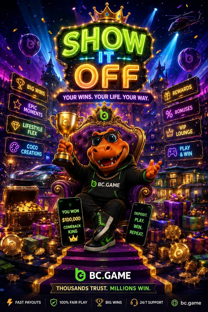 rityad2607's tweet photo. 🔥 SHOW IT OFF, COCO STYLE! 🐊👑
From big wins to comeback moments — this one deserves the spotlight. 💚✨
@bcgame👀
COCO CREATOR MODE: ON. 🚀🐊
#BCGame #ShowItOff #CocoCreator #BCGameCommunity #CryptoGaming https://t.co/o6cOjYjpAk