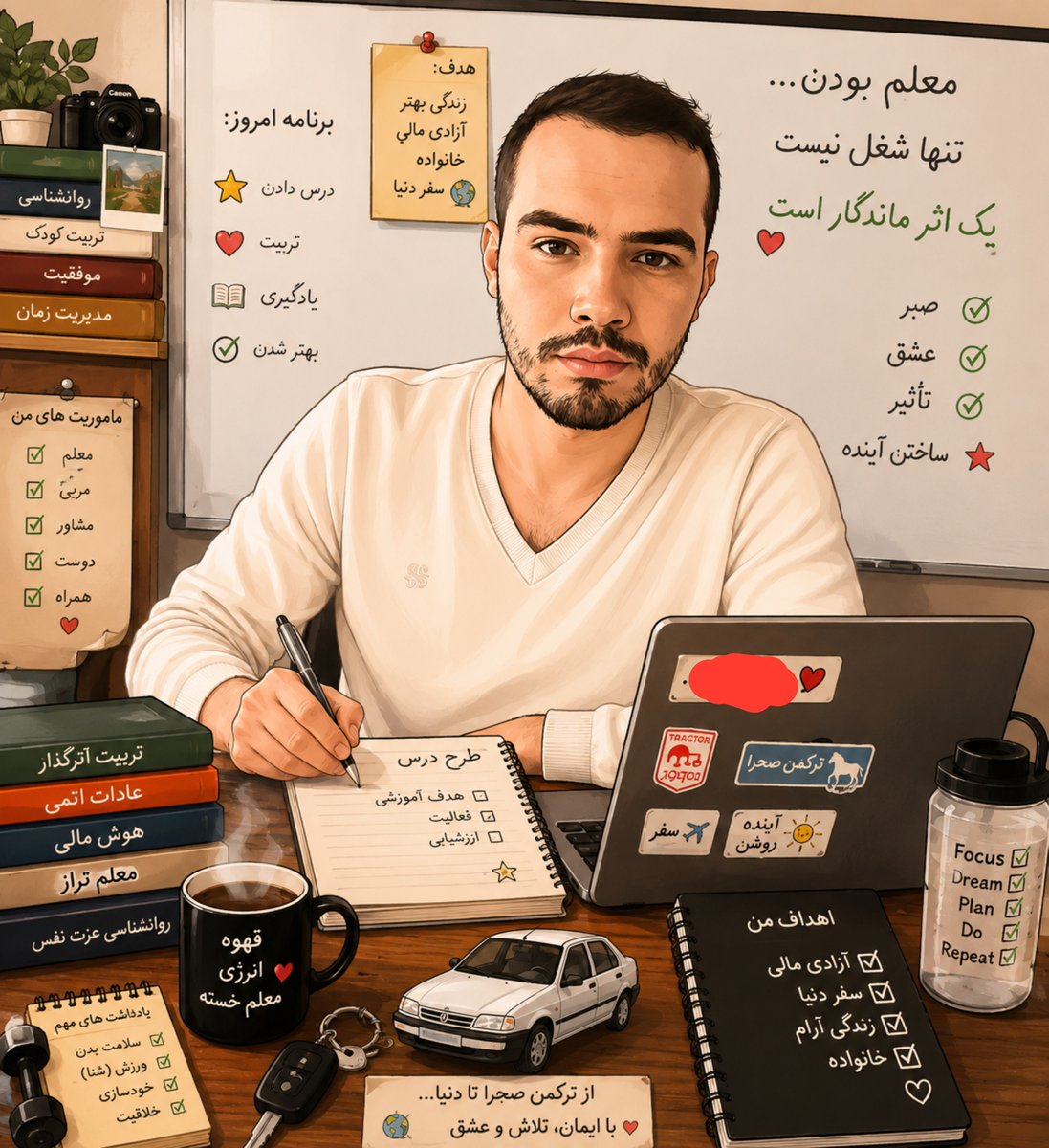 Orhan_2585's tweet photo. خب منم از اینا درست کردم😂خیلی قشنگ شده با اسم ترکمنصحرا و پرچم تراکتور❤️😂💪🏻
ان شالله که به عنوان یک معلم علاوه بر تعلیم و تربیت و آموزش دروس مدرسه، در آموزش فرهنگ و آداب رسوم و زبان ترکمنی به بچه های ترکمن‌صحرا تاثیر گذار باشم. https://t.co/rmTTaq5BCP