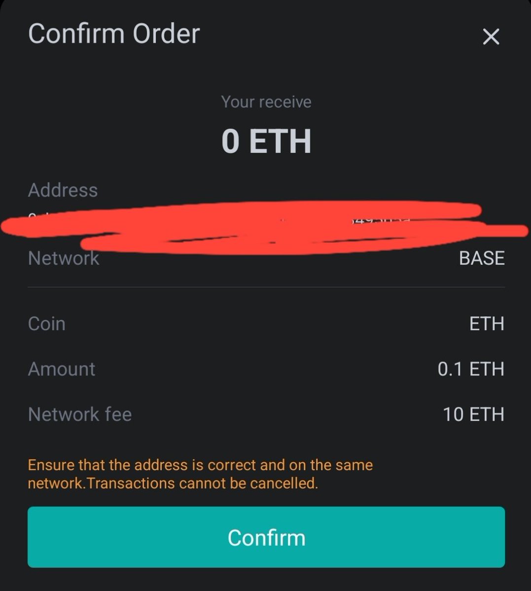bitmart_scam's tweet photo. How do you like this withdrawal fee? https://t.co/msbjrX70QA