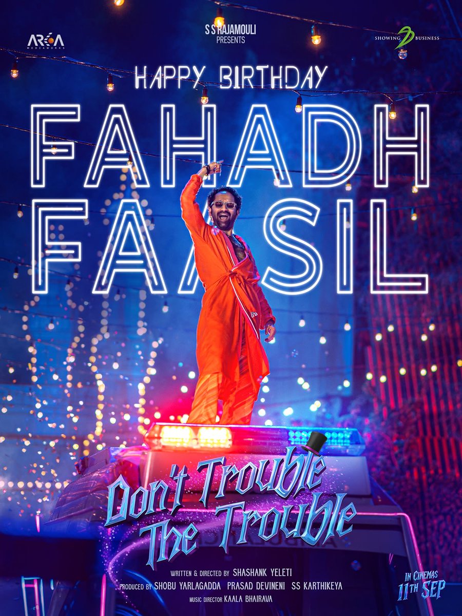 madurimadhu1's tweet photo. The man who doesn't need an introduction…

Just a warning ⚠️ 
DON’T TROUBLE THE TROUBLE 🔥

Happy Birthday #FahadhFaasil Sir. 🤗🥳

#DontTroubleTheTrouble In Cinemas September 11, 2026.

#HBDFaFa #HBDFahadhFaasil https://t.co/NVoIZWzGX2