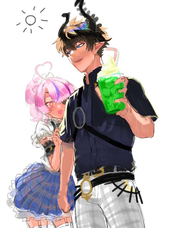 sdban's tweet photo. 猫の日なのに全然違うの描いてる。いるなの夏服妄想してた。 https://t.co/8Z3vAFAffo