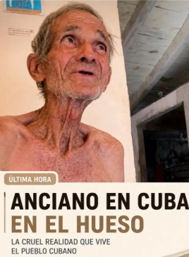 Jomaca18's tweet photo. Otro éxito del socialismo:
Ancianos abandonados en Cuba. Llegar a viejo hoy en Cuba es una tragedia.
La pensión mínima en Cuba es de entre 7 y 8 dólares mensuales
 La cesta básica cuesta unos 166 $. Los jubilados simplemente pasan hambre, y no es una metáfora. Si no tienen apoyo familiar, se visten con harapos y, demacrados y delgados por la desnutrición, agonizan en silencio