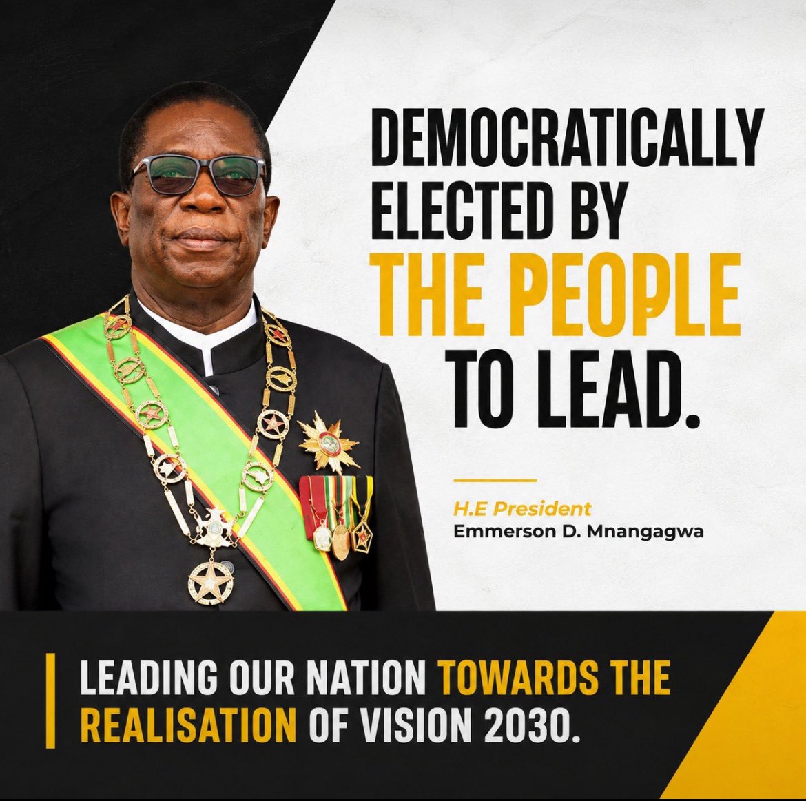 D4ED_ZIM's tweet photo. Democratically chosen, boldly leading 🇿🇼H.E. President Emmerson D. Mnangagwa steering our nation toward Vision 2030 — a future of progress, unity, and prosperity. We love you because you care and you are working for the people. #Vision2040 @edmnangagwa https://t.co/AvPZi9lCet