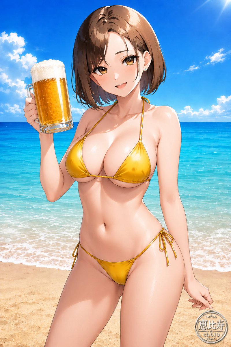 ebisu_ch610's tweet photo. 🍀水着を着せてみた🍀
※水着イラストを掲載するため、
念のためセンシティブ設定で投稿しています。
マイキャラ編
某メーカーのポスターぽく😁
#水着を着せてみた #Aiat #AIイラスト
#マイキャラ #癒し系 https://t.co/wgVQbaWDtQ