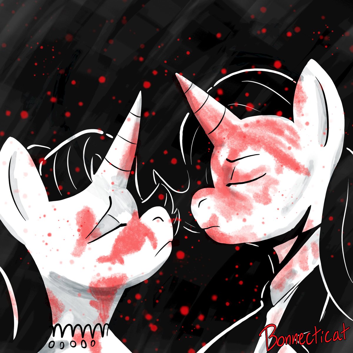 bonnecticat's tweet photo. Three Cheers for Sweet Revenge as Trixie Lulamoon and Starlight Glimmer! (no text version included too) #mcr #mlp https://t.co/omf8R9eH3l