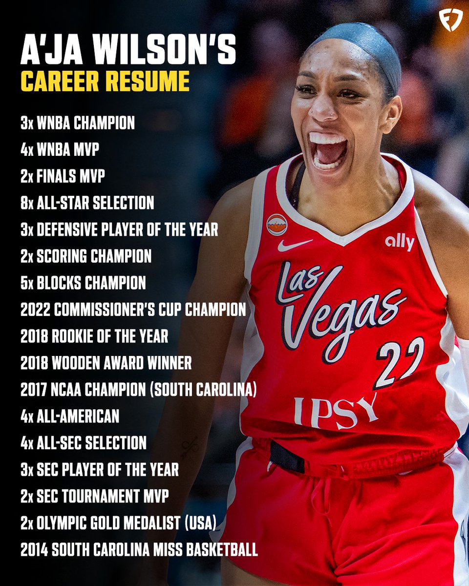 FanDuel's tweet photo. It's A'ja Wilson's 30th birthday!

Already one of the greatest basketball legacies of all time 🫡

#WNBASeason30 | #ALLINLV https://t.co/Bec7MWdzdr