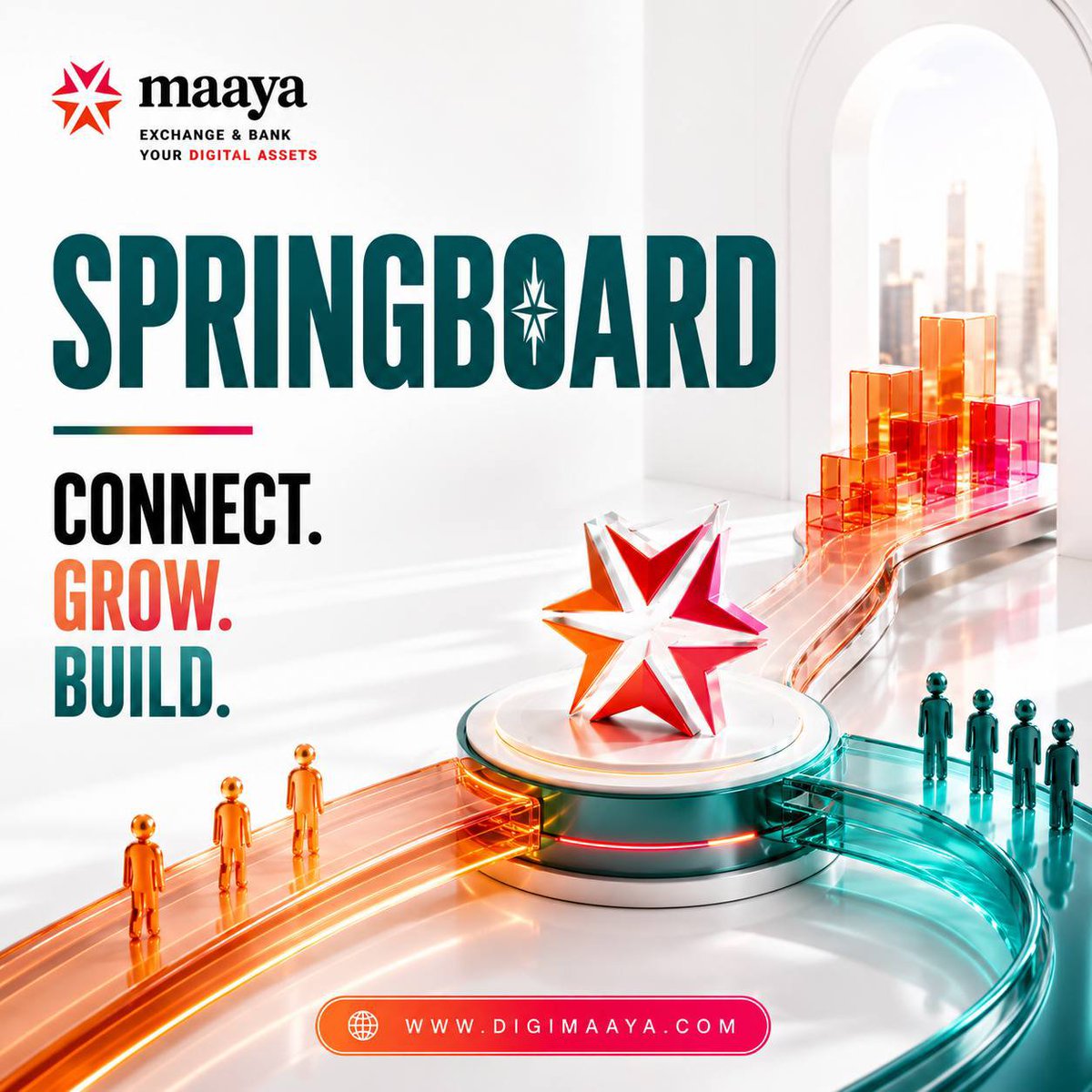 DigiMaaya's tweet photo. 🚀 Connect. Grow. Build.

The right connections can turn an idea into momentum.

@DigiMaaya Springboard creates a space where builders, communities, and early supporters come together to discover opportunities, collaborate, and grow.

Ready to take your next step into Web3? https://t.co/pP7XmyVjW8