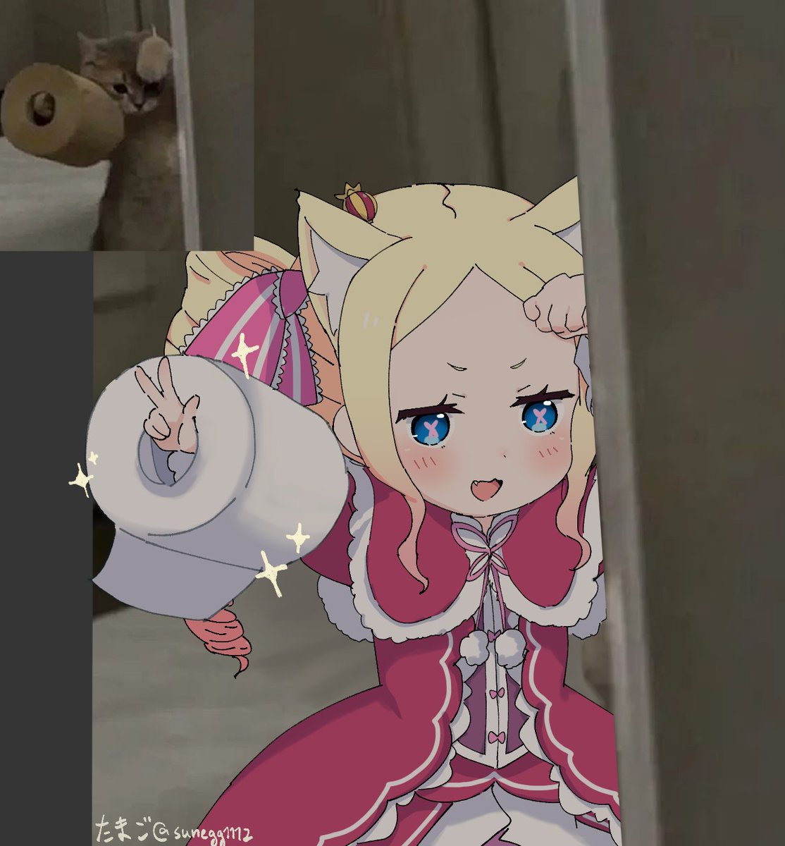 sunegg1112's tweet photo. 再 
#世界猫の日
#リゼロ #rezero https://t.co/OhKQfubEaj
