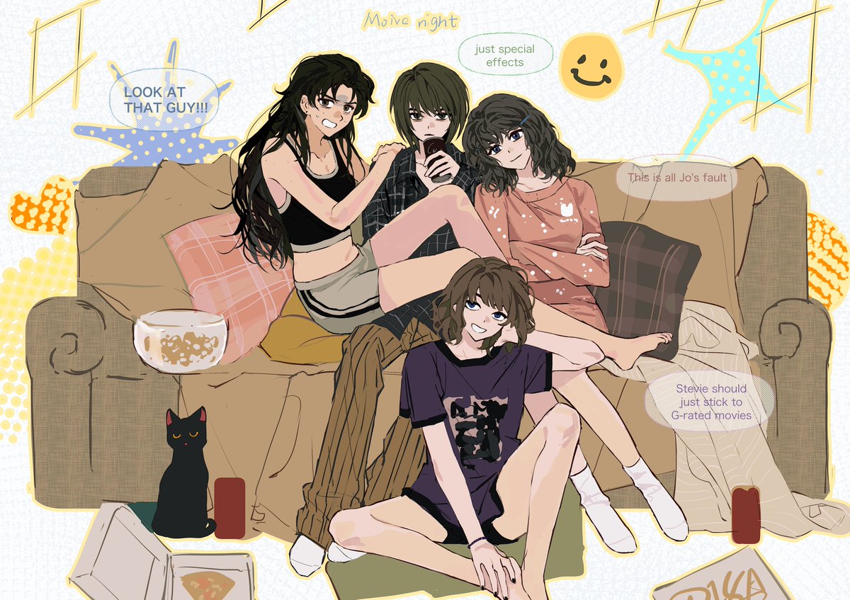 Lurenyi_yii's tweet photo. #strangerthings 
ok我不知道该怎么称呼这个ship，不过只是四个女同性恋😙 https://t.co/V6o1QRF7CE