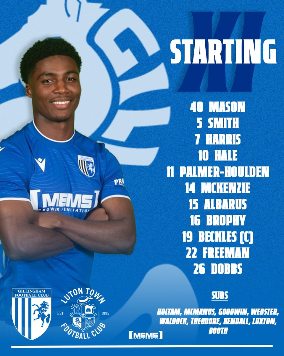 TheGillsFC's tweet photo. Your Gills for this afternoon's @Carabao_Cup fixture against @LutonTown ⬇️⬇️

#ActuallyGills https://t.co/mDwtG0KvvY