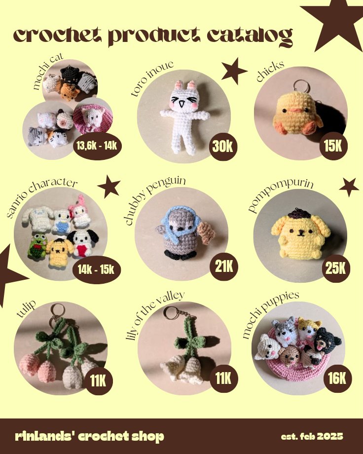 savorypeas's tweet photo. 🌟 OPEN ORDER KEYCHAIN CROCHET 🌟
[rt &amp; likes are appreciated 💟]
⋆ order on shopee: https://t.co/td90u8l6rT
⋆ order on tokped: https://t.co/6FkWqUVbAO
⋆ custom ✅
⋆ shipping from depok
⋆ happy shopping, dear! 🛍️🛒 https://t.co/fTJxvWJb5R