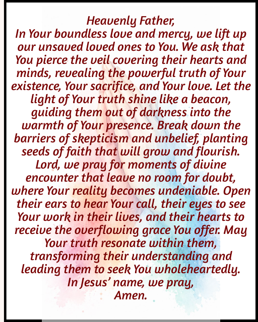 HarpazoDkl's tweet photo. Prayer for unsaved loved ones https://t.co/1WmW19CaX4