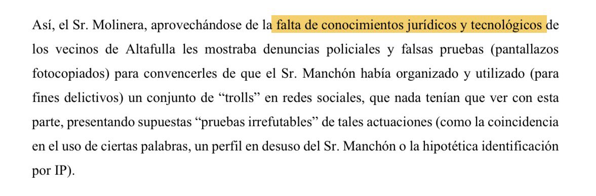 jordimolinera's tweet photo. @alextivenys @fans_altafulla Això que diu el Troll, mentre es menja uns chetos, de que “no teniu coneixements ni tècnics de jurídics” ja ens ho deia el senyor (amb advocat de la ultradreta) que deia que feia els programes electorals d’Alternativa a la demanda que ens reclamava 30.000€. https://t.co/EdVrbTGwcx