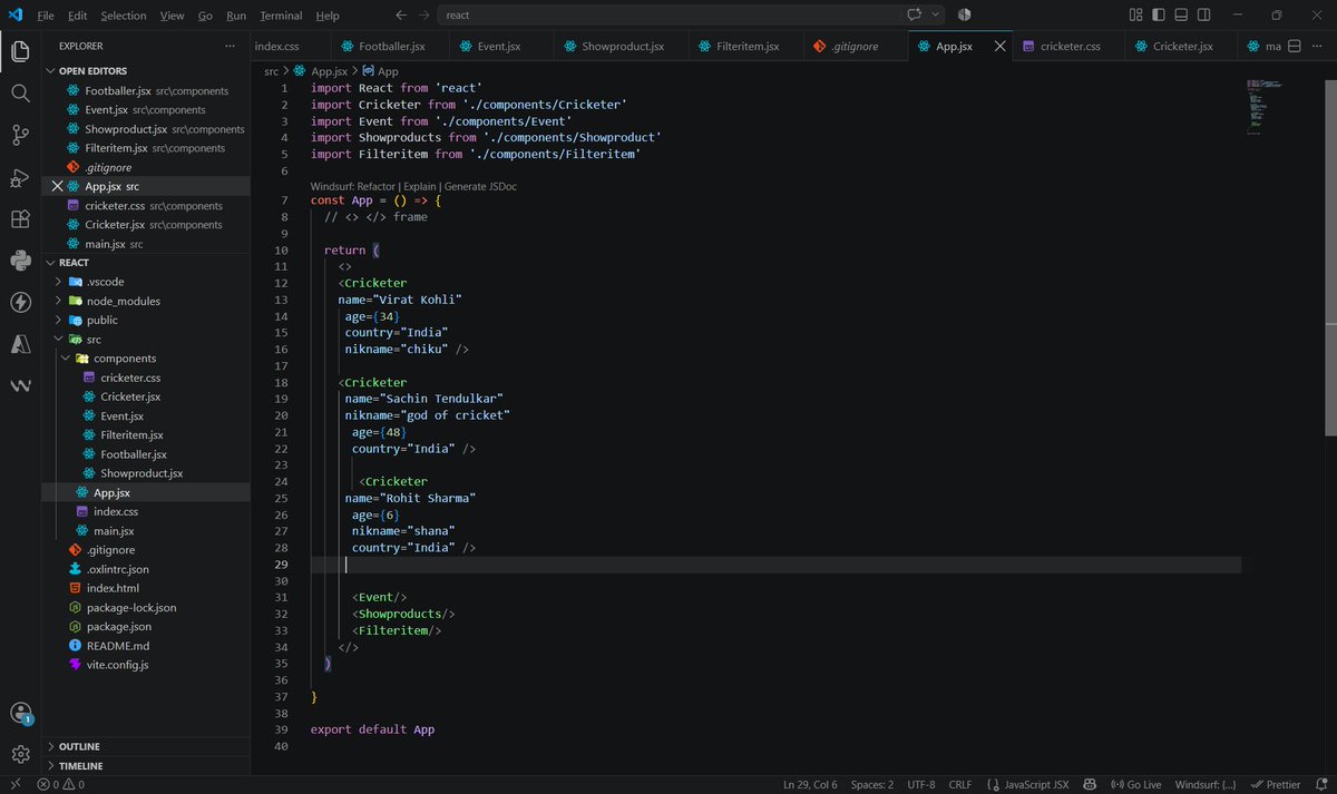 Sharmatipendra_'s tweet photo. Hey @X algorithm
Another day, another React milestone. 🚀

Today I explored:
• Props
• Events
• useState Hook
Seeing the UI update instantly with useState was one of those "now I get it" moments.
On to the next lesson. 💙
#reactjs #buildinpublic https://t.co/4e7QbA86Hf