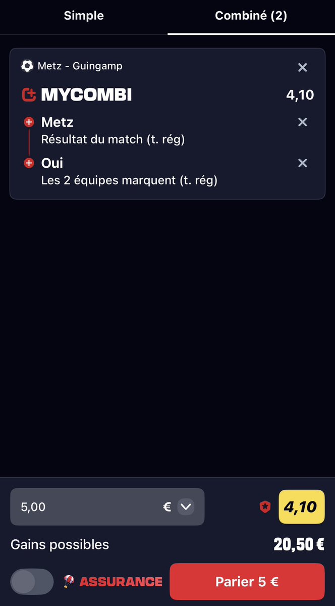 MrSharp_FR's tweet photo. On perd 2,21€ mais on gagne 5€ de Freebets ! ✅

Toutes les solutions aux défis disponible sur le discord 👉 https://t.co/uNham9yWYX

#TeamParieur https://t.co/X8GP6PXC4U