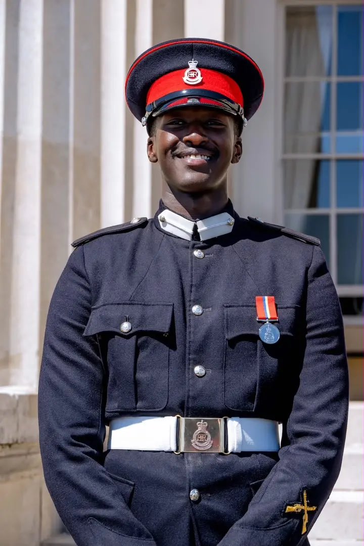 kamukamafredie's tweet photo. Ugandan Officer Cadet Ruhamya Kainerugaba Graduates from Sandhurst

Officer Cadet Ruhamya Kainerugaba, son of Uganda’s Chief of Defence Forces (CDF), Gen Muhoozi Kainerugaba, has graduated from the Royal Military Academy Sandhurst in the United Kingdom after completing the academy’s prestigious 44-week Officer Commissioning Course.

General Muhoozi attended the Sovereign’s Parade in Surrey to witness his son’s commissioning. Ahead of the ceremony, he was received by Major General Nick Cowley OBE, the Academy Commandant, who presented him with a Sandhurst Alumni medal—a distinction introduced after Gen. Kainerugaba’s own time at the academy.

Ruhamya was commissioned alongside fellow Ugandan Officer Cadet Andrew Bakira and other British and international cadets.

The graduation carries particular significance for the Kainerugaba family. Gen. Muhoozi himself graduated from Sandhurst in 2000, and in the weeks leading up to the parade, he shared photographs comparing his own officer training with his son’s, reflecting on a “father and son going through the same hardships, separated by 27 years.”

The Sandhurst course is widely regarded as one of the world’s most demanding military leadership programmes, covering tactics, weapons systems, fieldcraft, operational planning, ethics and command under pressure.

Addressing the newly commissioned officers, General Sir Roly Walker, Chief of the General Staff, warned that the global security environment is changing rapidly and that military dominance can no longer be taken for granted.

He reminded the young officers of their central responsibility: to earn the trust of the soldiers they lead and be prepared to fight and win their nations’ battles.

“Serve to Lead”—the academy’s enduring motto—was at the heart of his message.

As Ruhamya and his fellow graduates begin their careers, they now return to their respective armed forces, including the Uganda Peoples’ Defence Forces (UPDF), to serve as commissioned officers.