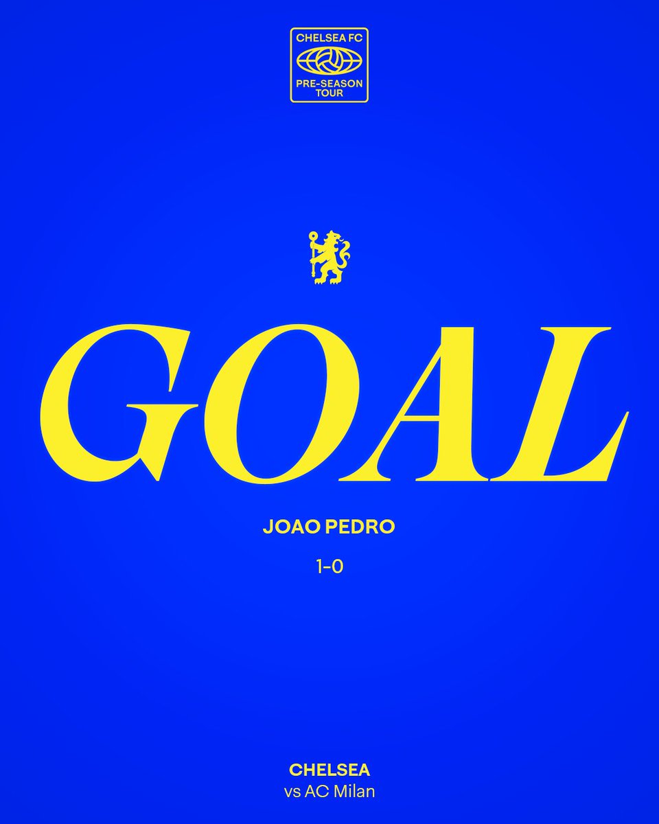 ChelseaFC's tweet photo. JOOOAAAOOOOO!!! 🇧🇷

🔵 1-0 🔴 [45] https://t.co/8vtfj4dLHL