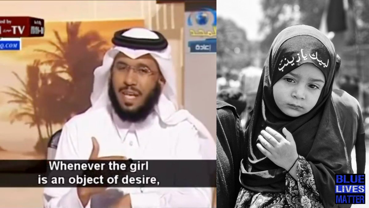 bluelivesmtr's tweet photo. 🚨COMING TO AMERICA?  Muslim cleric on mainstream broadcast says Muslim must veil 2-year-old girls so men won't be tempted to r*pe them!!

This is not fringe. Saudi Sheikh Abdullah Daoud appeared on Al-Majd TV and declared the practice of starting hijab at age two is common in East Asia.

"This has motivated us to compete with them, and we will start our girls wearing the hijab even earlier," he said.

He added that when girls "start to develop and fill out, and show signs of beauty," parents have "the duty to cover her up with a hijab."

The same ideology drives the open market for preschool child brides in Afghanistan, where prices have collapsed and Muslim men openly follow "the example of Mohammed" by buying little girls.

Sharia treats female children as s*xual threats that must be covered or claimed early.

This is the doctrine now gaining ground in Western cities through parallel communities and political influence.

Neighbors in places like Dearborn, Michigan already see the results.

The question is how long Americans will pretend this has nothing to do with the faith itself.

#Islam #Sharia