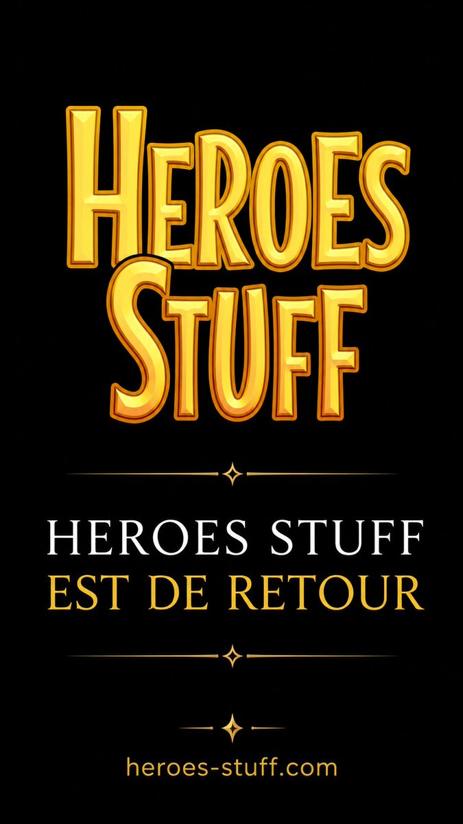 HeroesStuff's tweet photo. Le portail vient de rouvrir. ⚔️

Heroes Stuff reprend vie sur https://t.co/uOpLPRFEjR

Nouvelle forme, nouvelle version...
Entrez, l’aventure recommence ici.

Il y en a qui était là à l'époque ? https://t.co/rlO0RR8dJy