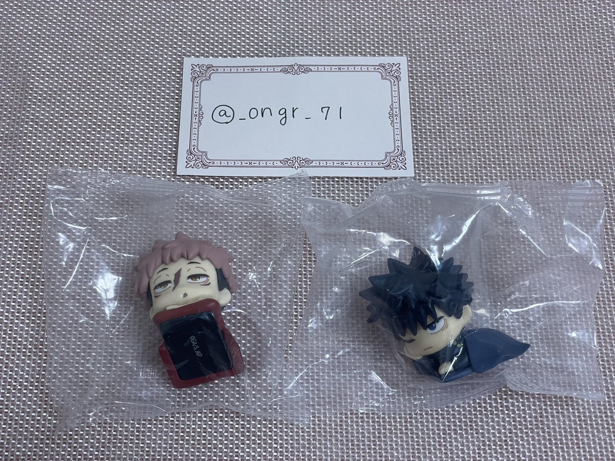 _ongr_71's tweet photo. 【交換】
呪術廻戦 死滅回游 おねむたん

譲→悠仁、恵

求→乙骨、脹相

コンプ目的で各1求めております。

お気軽にお声掛けください。 https://t.co/Ifow3VJo6s