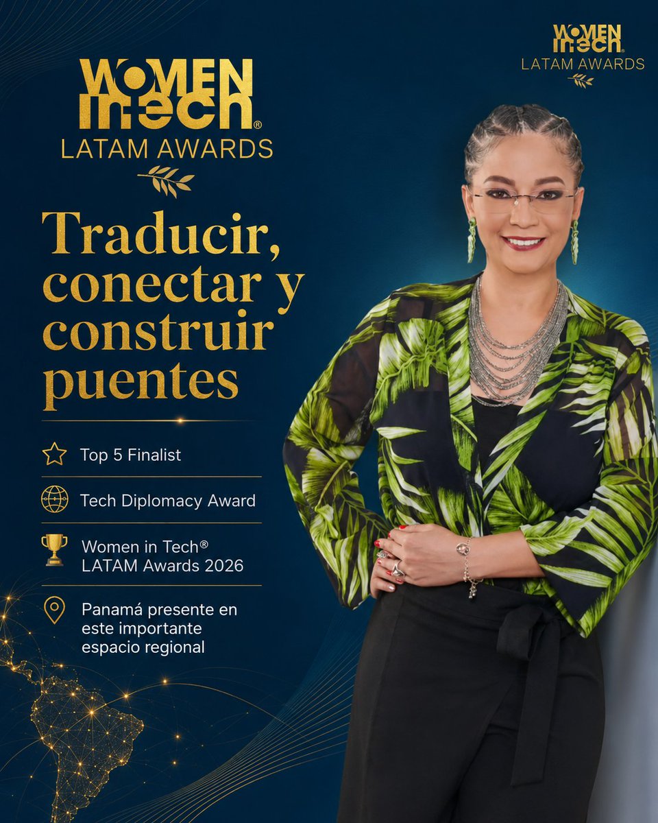 apandetec's tweet photo. Desde APANDETEC felicitamos a nuestra presidenta, Yoselin Vos, por ser una de las cinco finalistas del Tech Diplomacy Award de @womenintechorg LATAM Awards 2026. 🇵🇦
Un reconocimiento a una trayectoria que conecta Derecho, tecnología, innovación y sociedad. ¡Felicidades, Yoselin! https://t.co/765OvZ0ePP