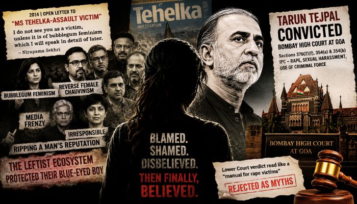 OpIndia_com's tweet photo. Women are relegated to the lowest position in the Liberal hierarchy of victimhood

@immortalsoulin writes about how Tarun Tejpal’s victim being shamed by ‘liberals’, including NewsLaundry, is the perfect example

https://t.co/96Zpa049fA https://t.co/9OnuYyajxH