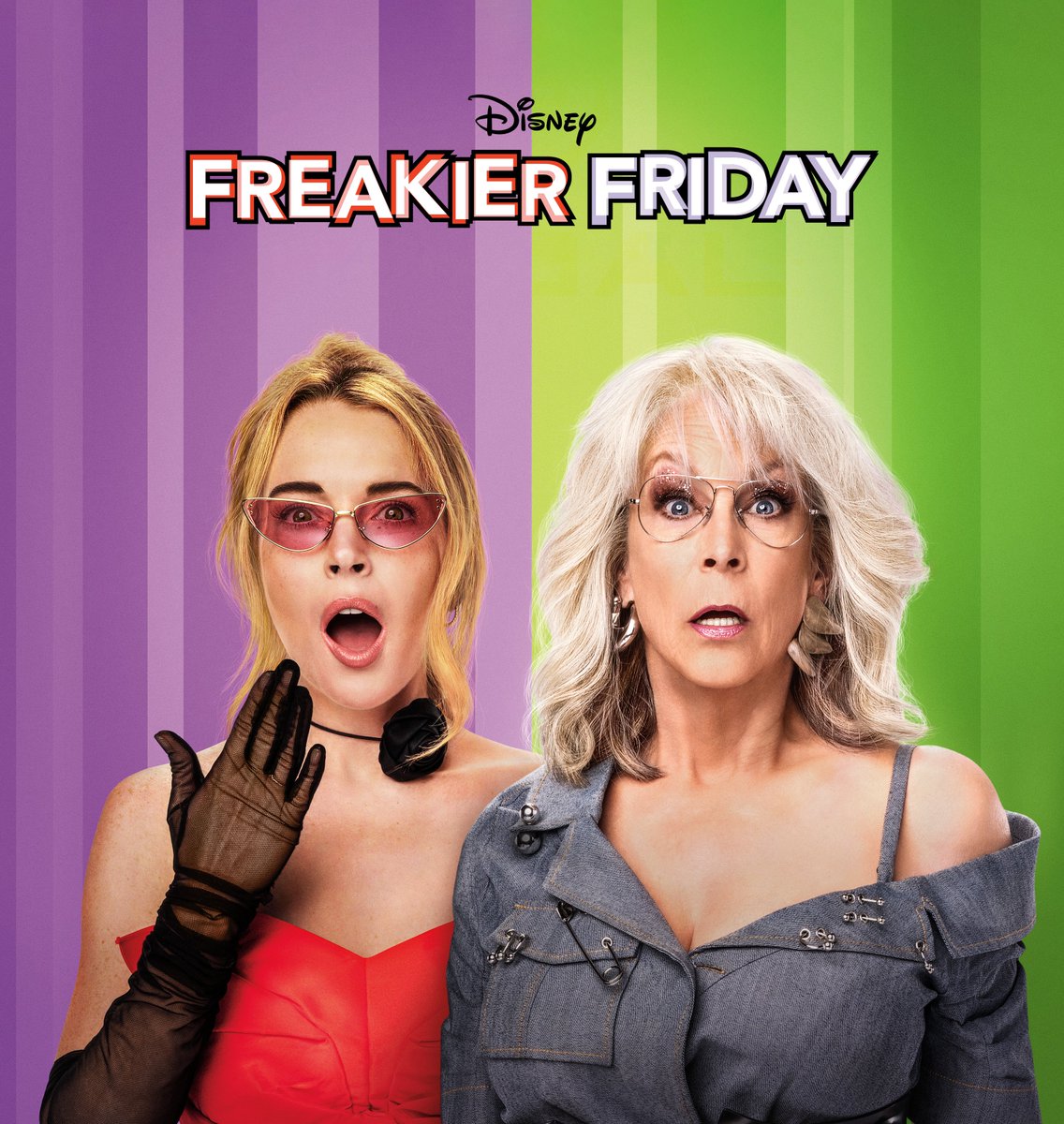 lavitalohan's tweet photo. 1 year ago today, FREAKIER FRIDAY starring Lindsay Lohan and Jamie Lee Curtis released in theaters.

The legacy sequel was the highest grossing comedy of 2025 and marked Lindsay Lohan's return to Disney. https://t.co/JyeesgGzc6