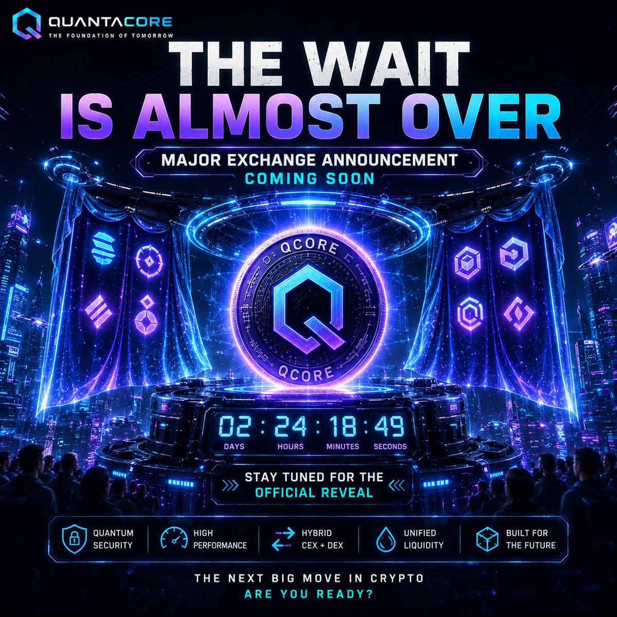 Bullireddy48393's tweet photo. The wait is almost over! π¨ A Major Exchange Announcement is coming soon. π
Get ready for the next big move in crypto. π
π Join early:
https://t.co/qcsQGNS45W
Follow @Quantacore999 π₯
#Quantacore #QCORE #Crypto #Layer1 #Web3 https://t.co/YTi8gwjODA