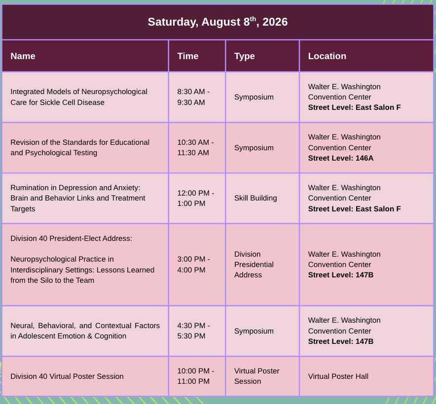 APADivision40's tweet photo. Run, don’t walk!!🏃‍♀️‍➡️🏃‍➡️🏃‍♂️‍➡️

Day 3 of SCN at APA 2026 has begun! Don't miss these fantastic Day 3 SCN events! 📢 #APA2026 https://t.co/fcwsj3ckcl