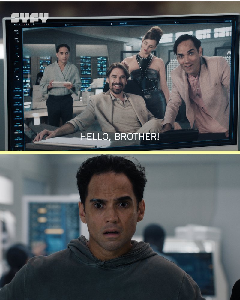 SYFY's tweet photo. Ian's face says it all. #TheArk https://t.co/OU0rBhabp5