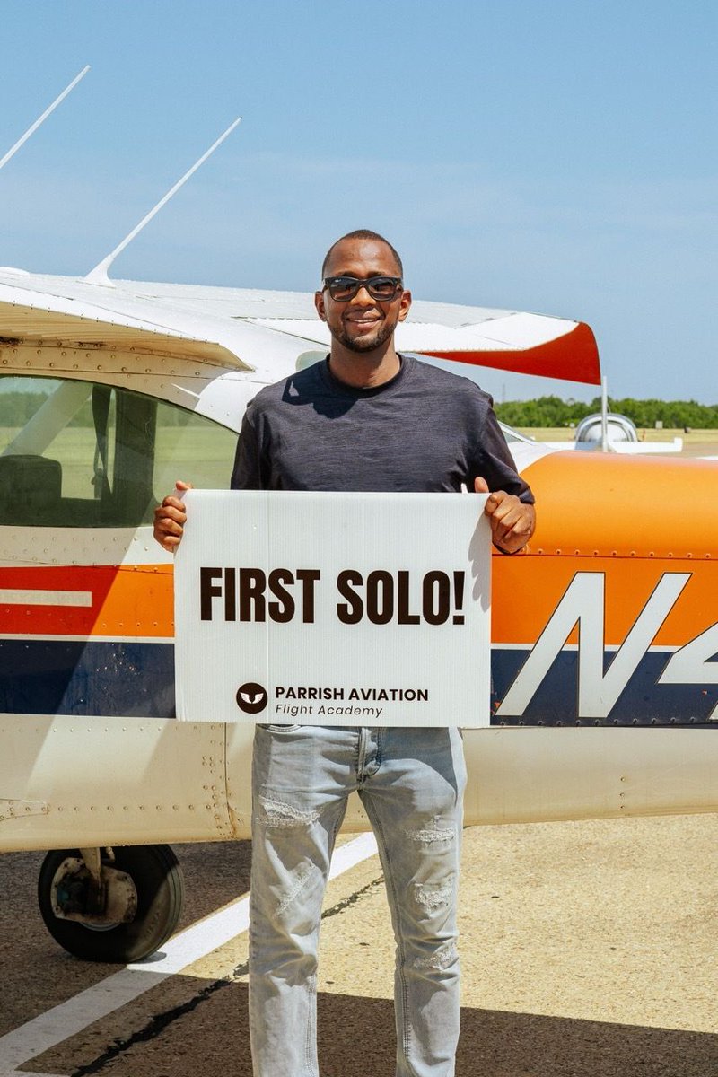 FlightParrish's tweet photo. Dreams become reality one flight at a time. ✈️
Congratulations to Cheikhou for completing his first solo. Keep reaching new heights!
#FirstSolo #FlightSchool #PilotTraining #StudentPilot #FuturePilot #FlyHigher #AviationCommunity #ParrishAviation #PilotLife #LearnToFly https://t.co/GO2ALsZHs1