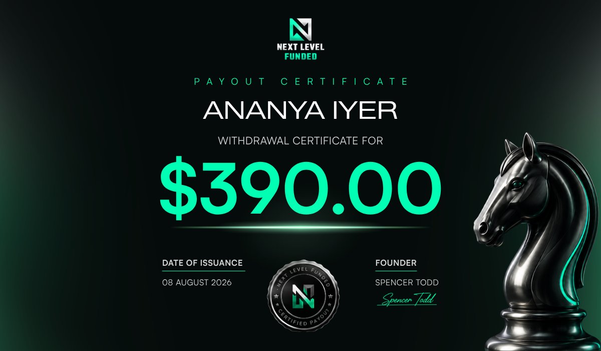 NextLvlFunded's tweet photo. Nothing beats celebrating another trader's success.

Congratulations on your payout! https://t.co/iinXOeuEpN