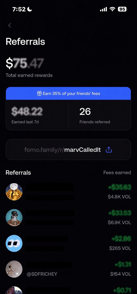 marvCalledIt's tweet photo. Fomo will play a huge role with onboarding 
If you use the app just as much as me you should be using my referral code to get 10% off trading fees  + earn a little gift from me at the end of the month for being active maybe it’s $rebirth maybe it’s $USDC 

Remember to hold your supply on fomo to enter the air drop 12/31/26
 the more you hold the bigger your gift for supporting thanks believers let’s rebirth new hope OUR way 🤞🏾🐦‍🔥🤝

https://t.co/ral5ypmYoc