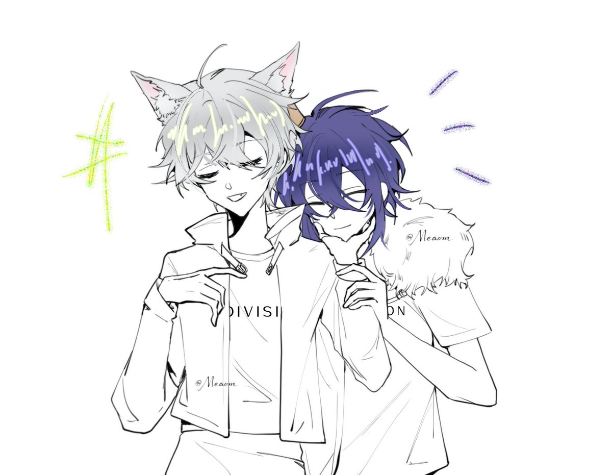 Meaom4xt's tweet photo. #あるふれぇ絵 #かず猫の雑談 💜🤍 一緒に頑張っていきましょう！ https://t.co/T1GtkBFOhd